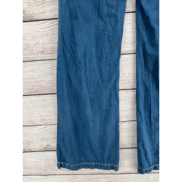 AG Adriano Goldschmied The Carly Pintuck Wide Leg Jeans Womens 24 Blue - Picture 6 of 13